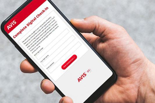 Digital check-in with Avis